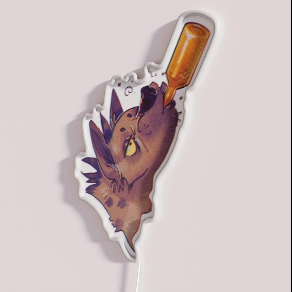 Drunken Hyena Cartoon Pig Rgb Led Neon Sign - Shineneon