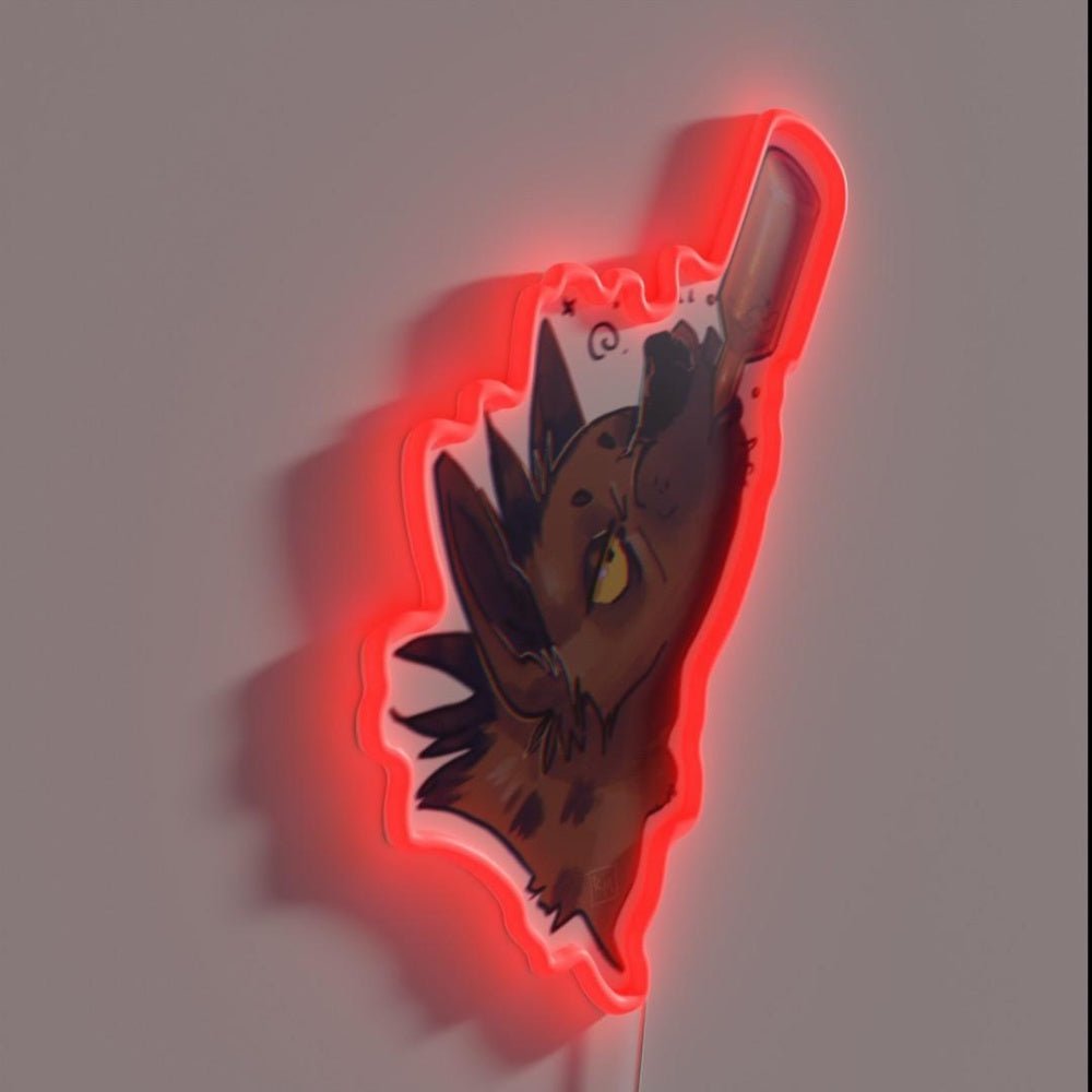 Drunken Hyena Cartoon Pig Rgb Led Neon Sign - Shineneon