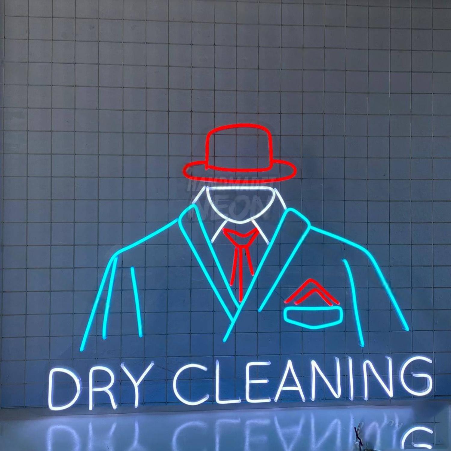 Dry Cleaning Laundry Led Neon Sign Wardrobe Hanger Neon Decor | Shineneon