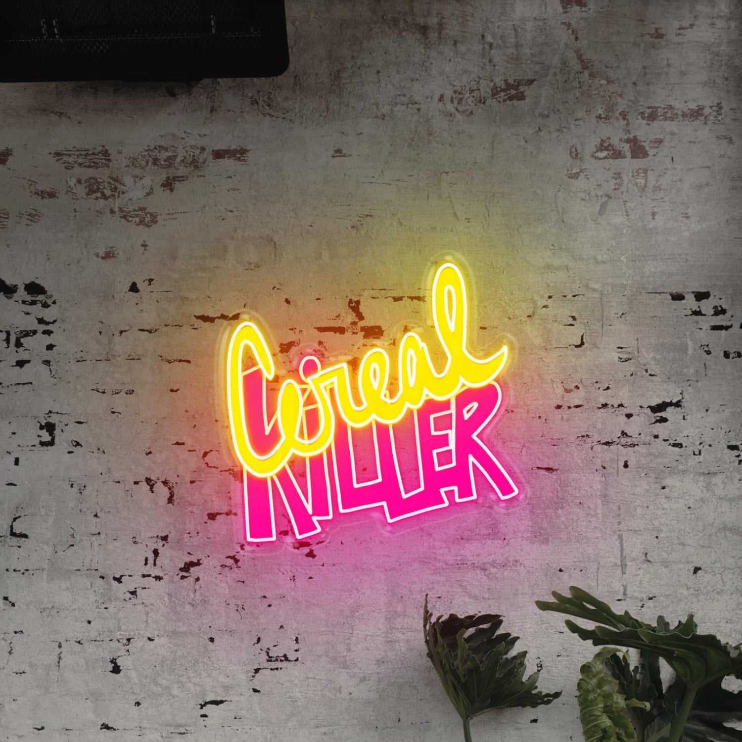 Dual-Tone Cereal Killer Bold Led Neon Sign For Retro Cafe Bar Decor | Shineneon