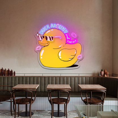 Duck Around And Find Out Rubber Duck Cute Led Neon Signs For Sale - Shineneon