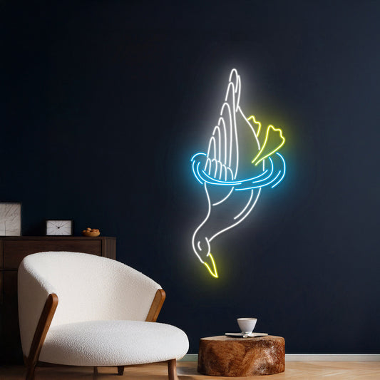 Duck Diving Neon Light