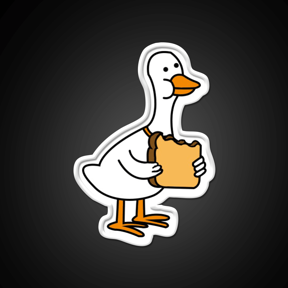 Duck W Bread Snack Food Led Neon Sign Rgb Color - Shineneon