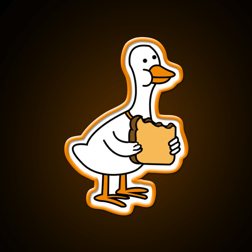 Duck W Bread Snack Food Led Neon Sign Rgb Color - Shineneon