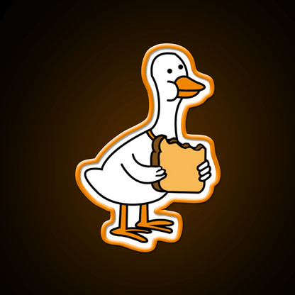 Duck W Bread Snack Food Led Neon Sign Rgb Color - Shineneon