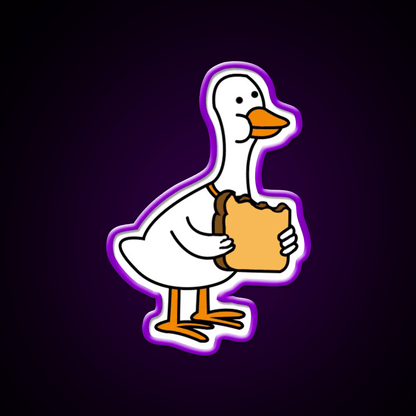 Duck W Bread Snack Food Led Neon Sign Rgb Color - Shineneon