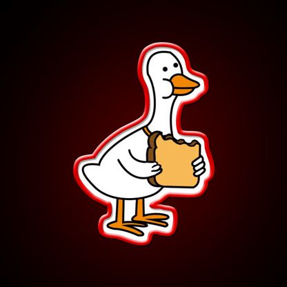 Duck W Bread Snack Food Led Neon Sign Rgb Color - Shineneon