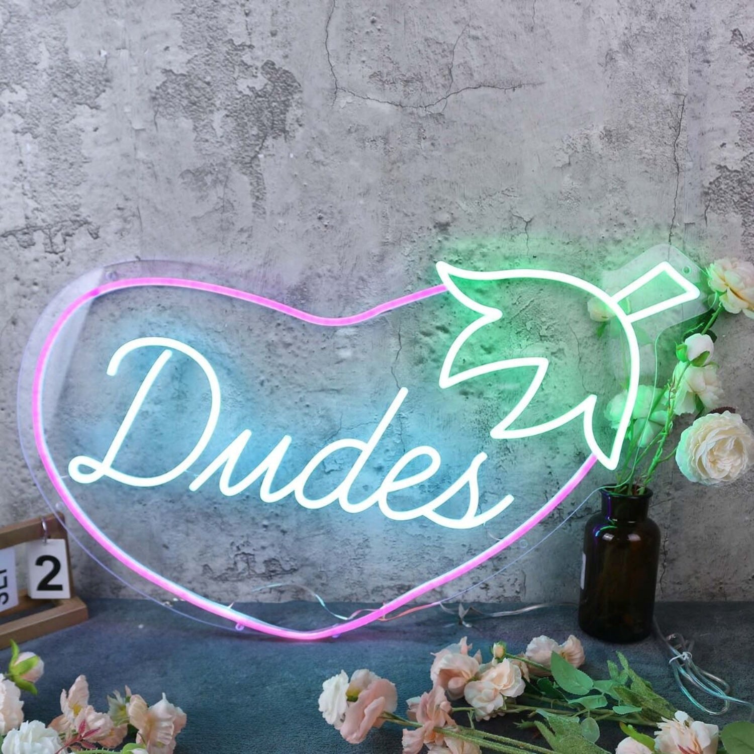 Dudes Eggplant Custom Led Neon Sign For Fun And Playful Spaces | Shineneon