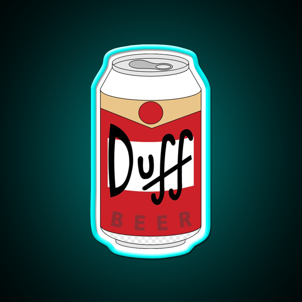 Duff Beer Bar Decor Led Neon Sign Rgb Color - Size and dimension reference