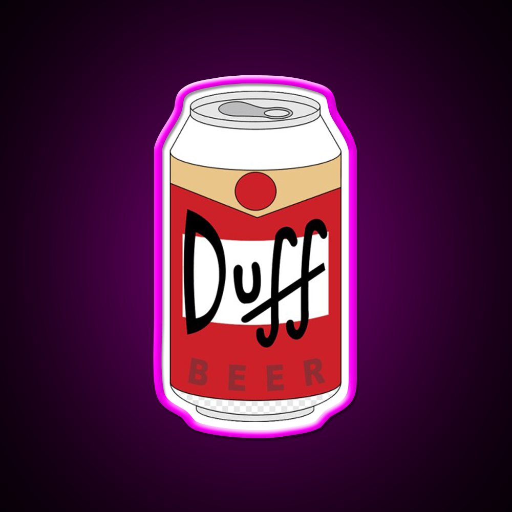 Duff Beer Bar Decor Led Neon Sign Rgb Color - Neon sign mounted on wall in room