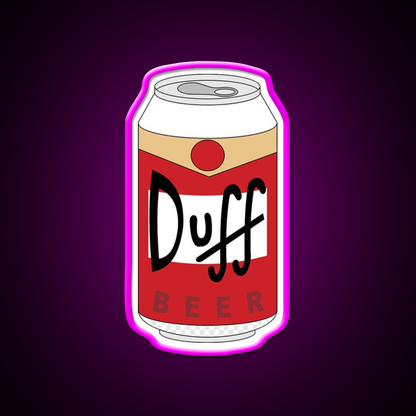 Duff Beer Bar Decor Led Neon Sign Rgb Color - Neon sign mounted on wall in room