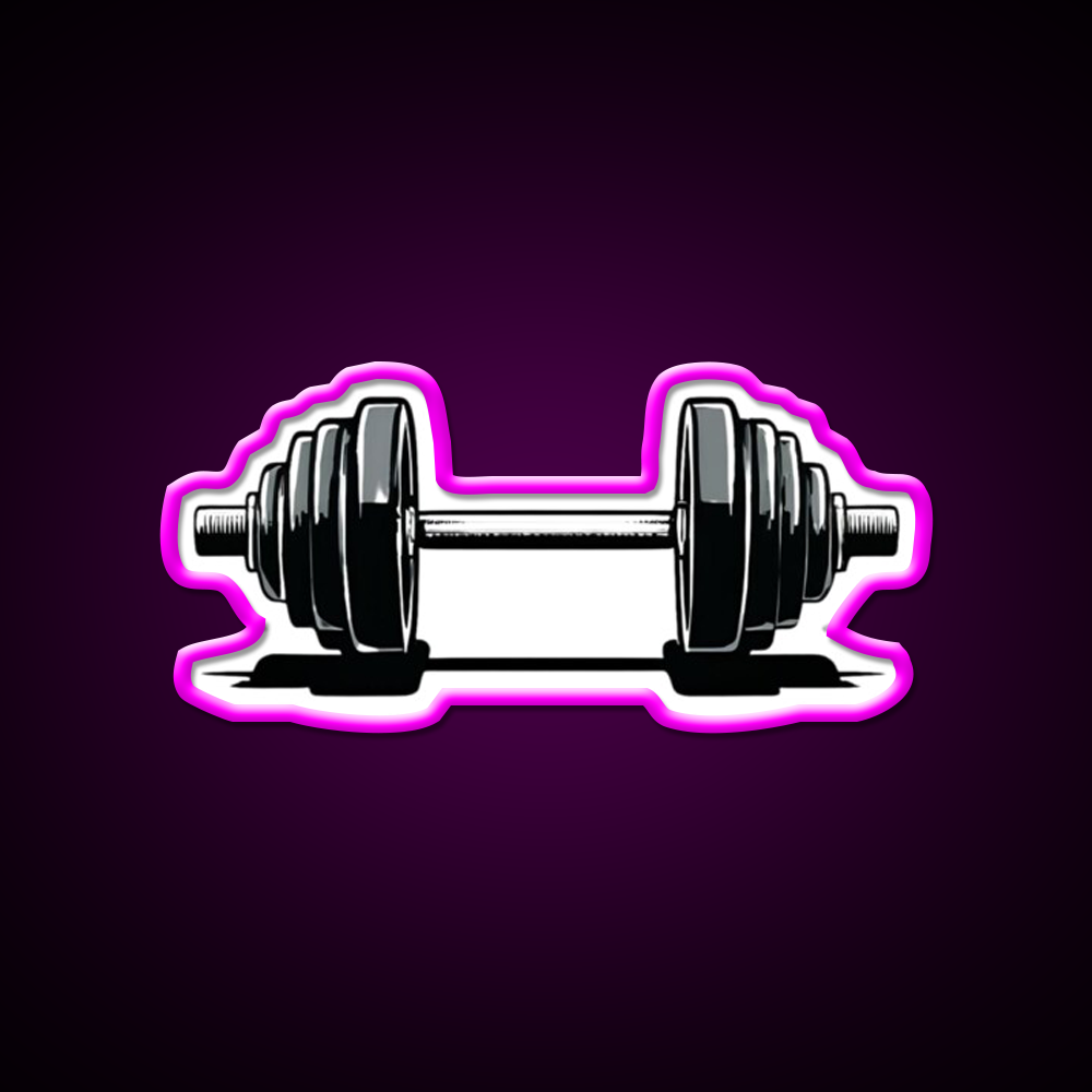 Dumbbell Gym Fitness Led Neon Sign Rgb Color