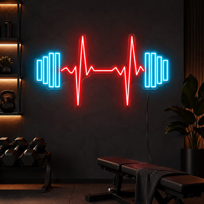 Dumbbell Heartbeat Neon Sign LED Neon Sign high-converting product image