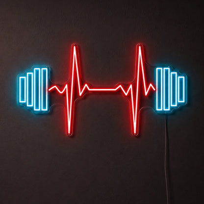 Dumbbell Heartbeat Neon Sign LED Neon Sign main product image