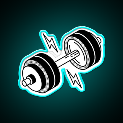 Dumbell Gym Fitness Led Neon Sign Rgb Color