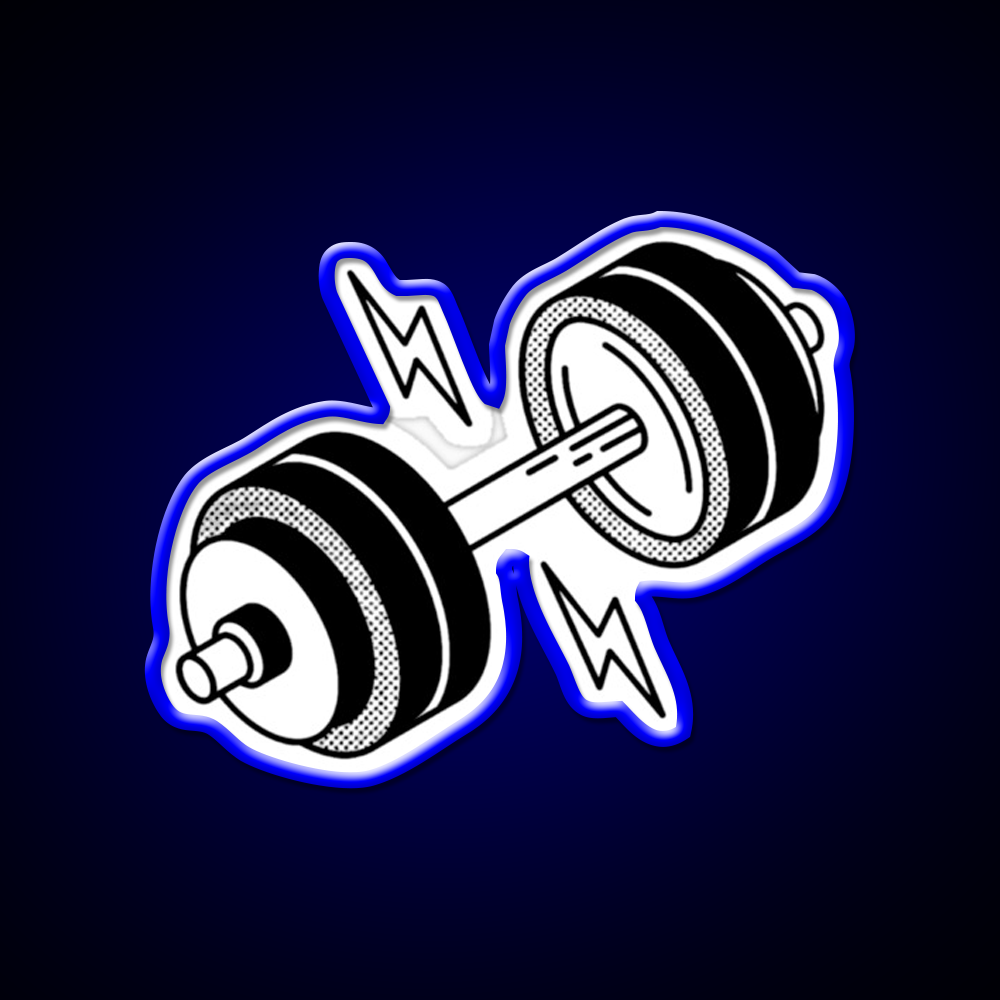 Dumbell Gym Fitness Led Neon Sign Rgb Color