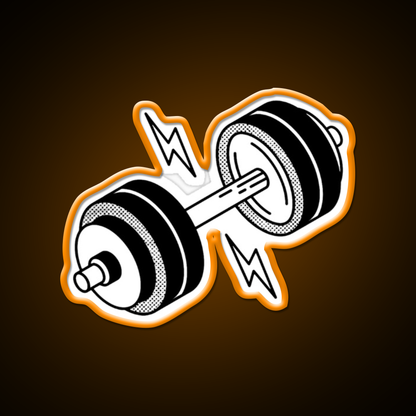 Dumbell Gym Fitness Led Neon Sign Rgb Color