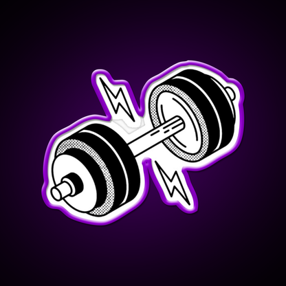 Dumbell Gym Fitness Led Neon Sign Rgb Color