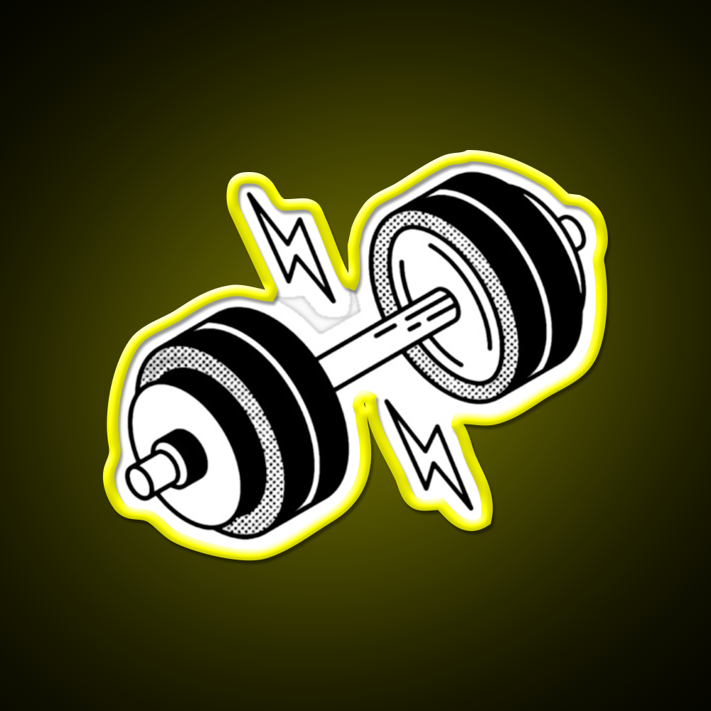 Dumbell Gym Fitness Led Neon Sign Rgb Color