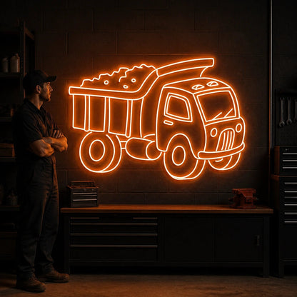 Dump Truck Vintage LED Neon Sign - Shineneon