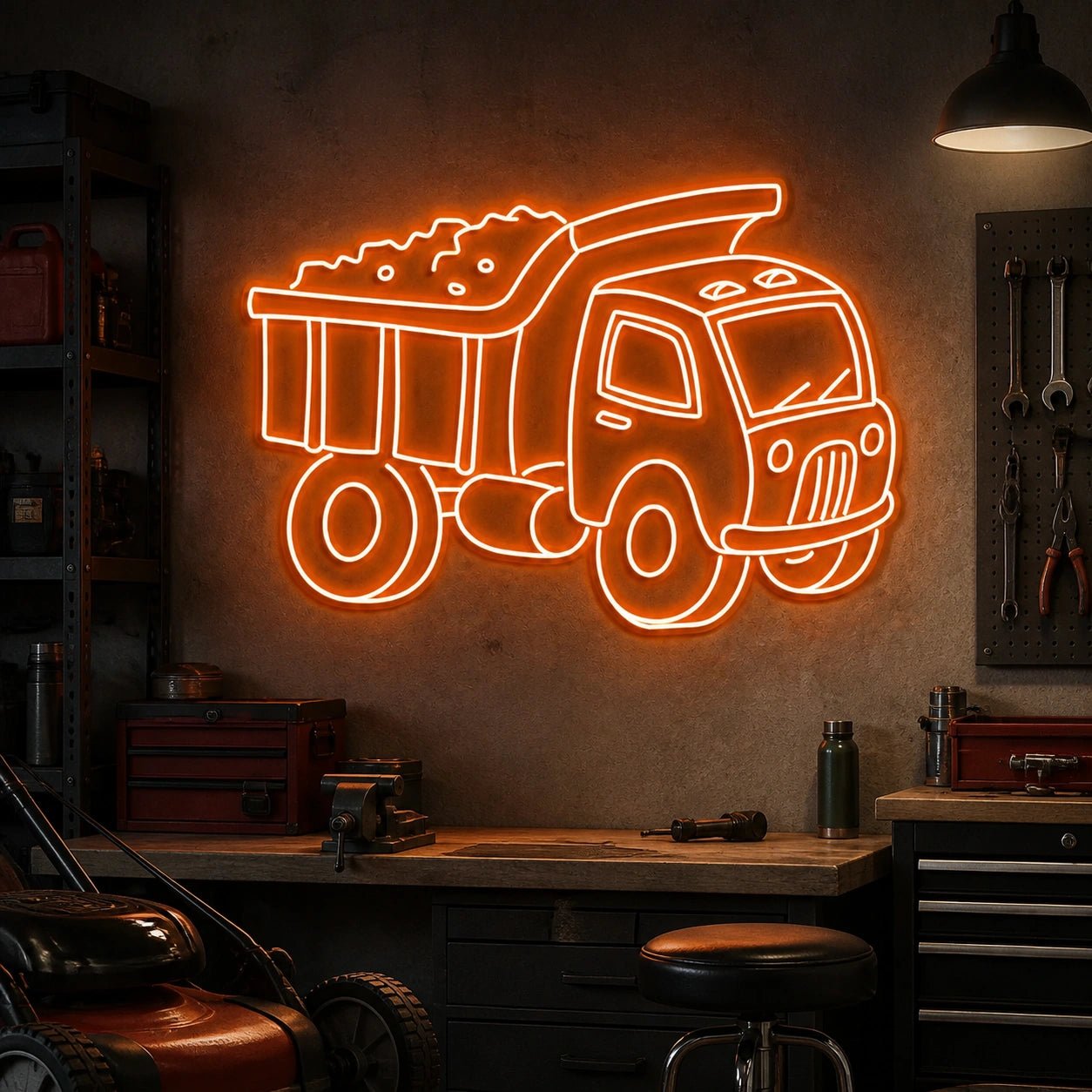 Dump Truck Vintage LED Neon Sign - Shineneon