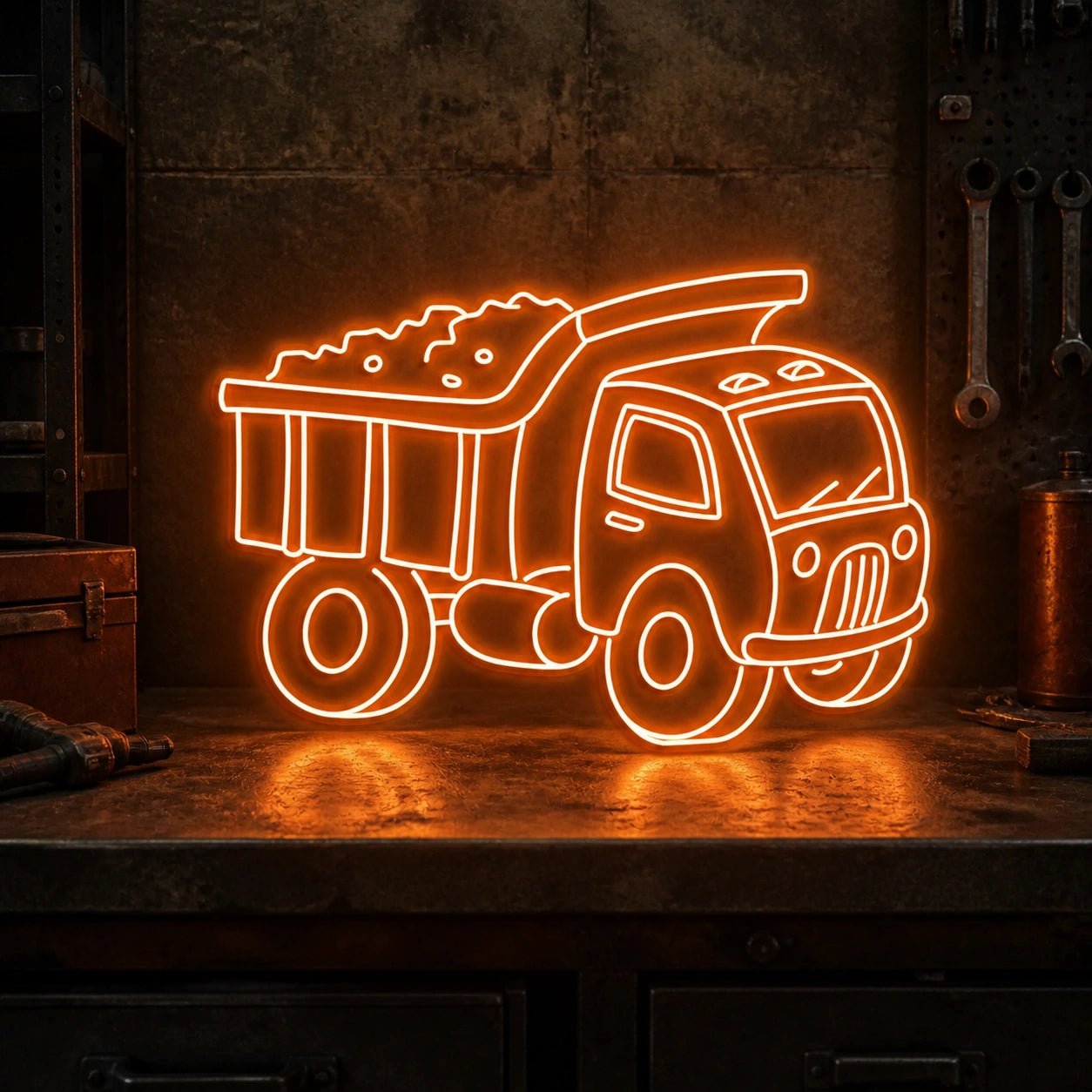 Dump Truck Vintage LED Neon Sign - Shineneon