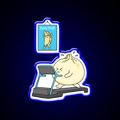 Dumpling Body Goals Led Neon Sign Chinese Food Rgb Color