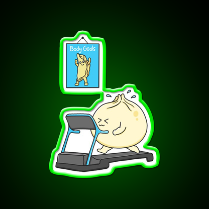 Dumpling Body Goals Led Neon Sign Chinese Food Rgb Color