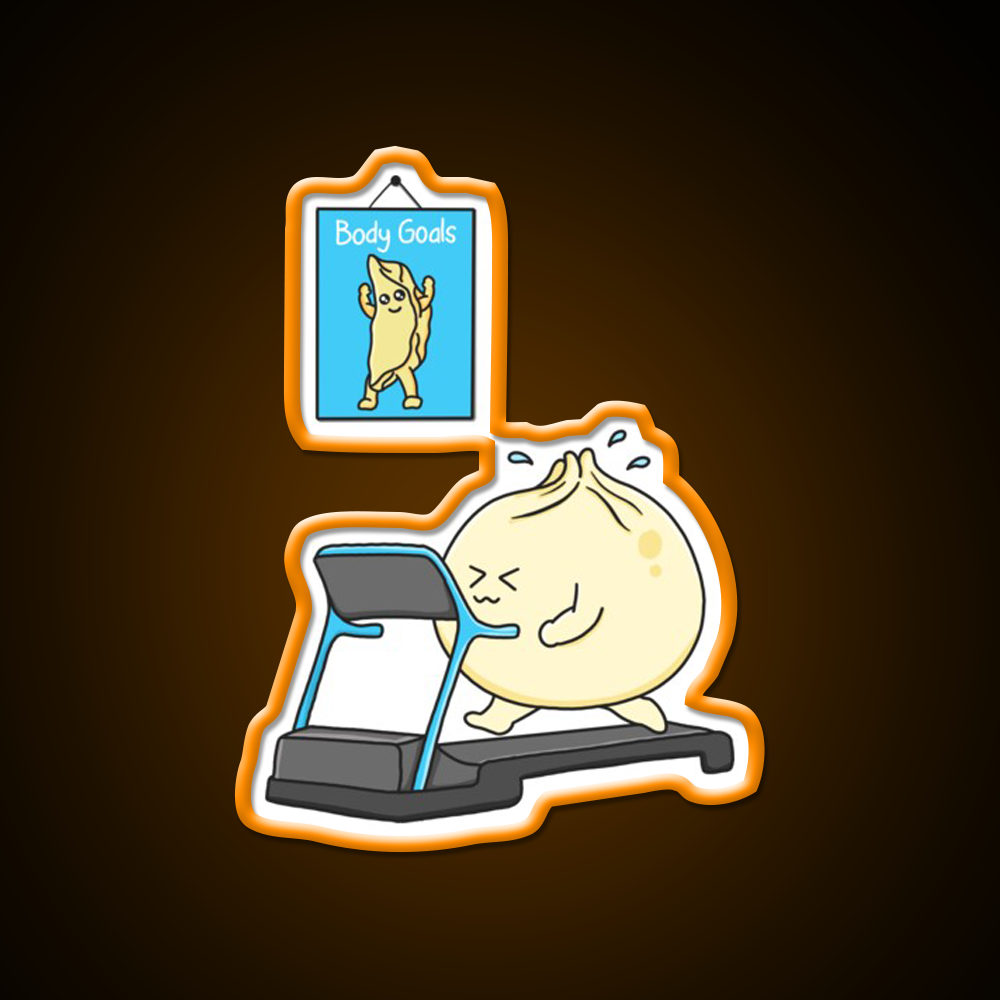 Dumpling Body Goals Led Neon Sign Chinese Food Rgb Color