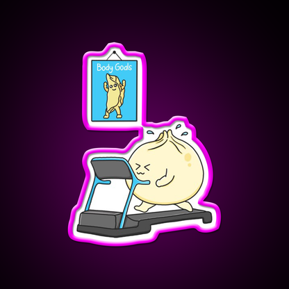 Dumpling Body Goals Led Neon Sign Chinese Food Rgb Color