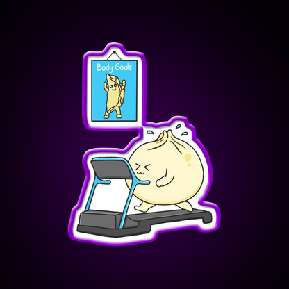 Dumpling Body Goals Led Neon Sign Chinese Food Rgb Color