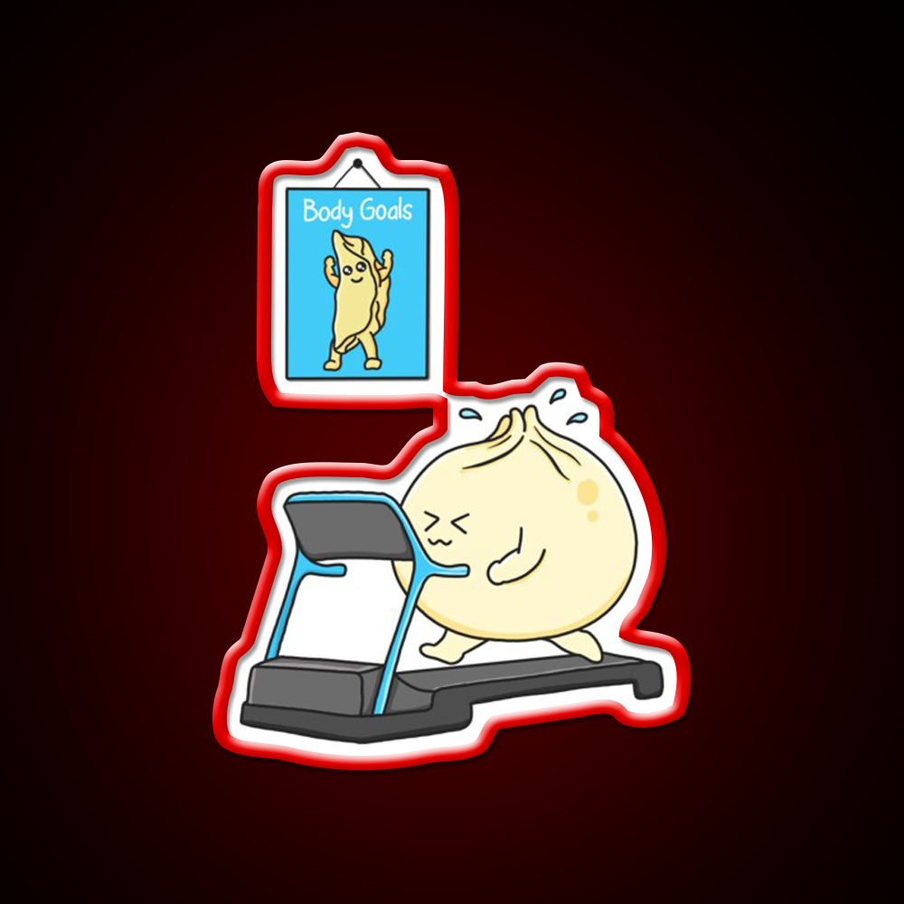 Dumpling Body Goals Led Neon Sign Chinese Food Rgb Color