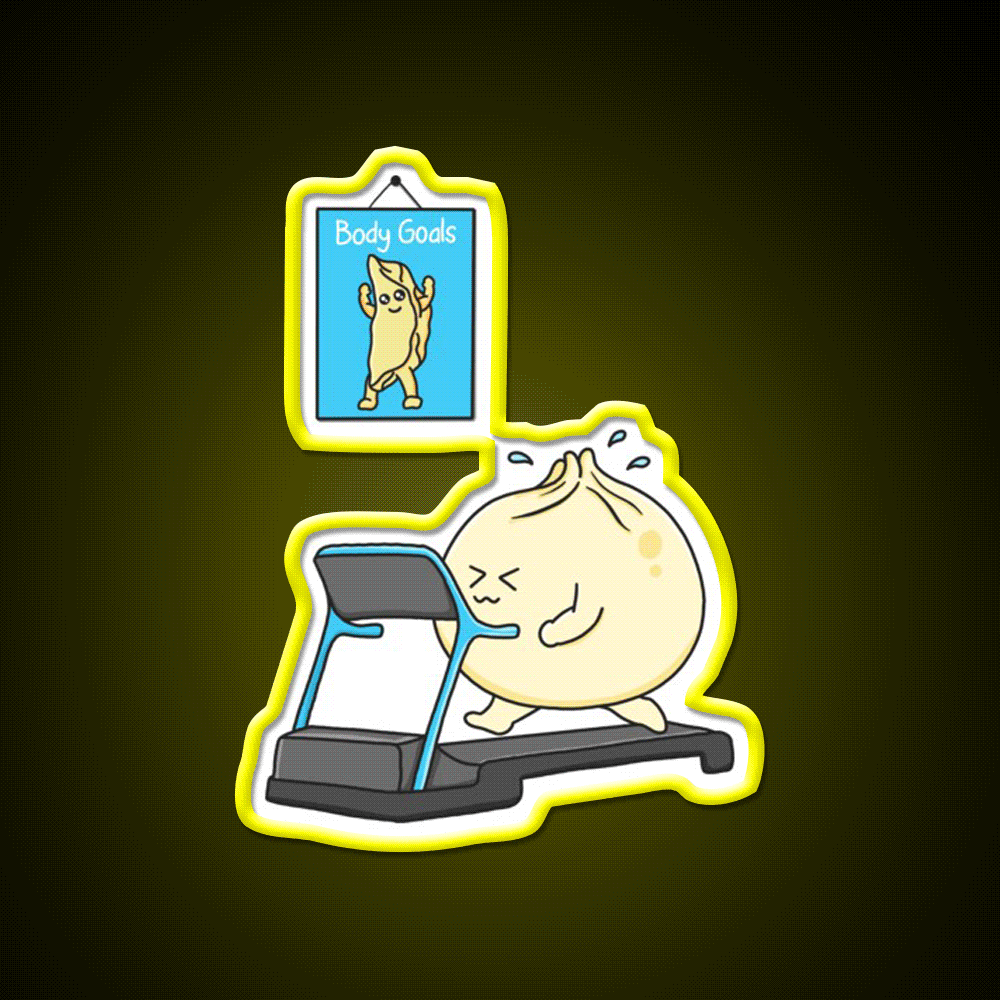 Dumpling Body Goals Led Neon Sign Chinese Food Rgb Color