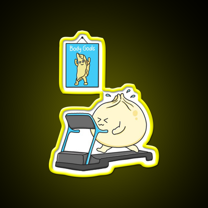 Dumpling Body Goals Led Neon Sign Chinese Food Rgb Color