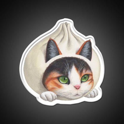 Dumpling Cat Led Neon Sign Chinese Food Rgb Color