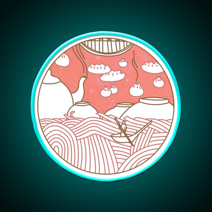 Dumpling Dreams Led Neon Sign Chinese Food Rgb Color