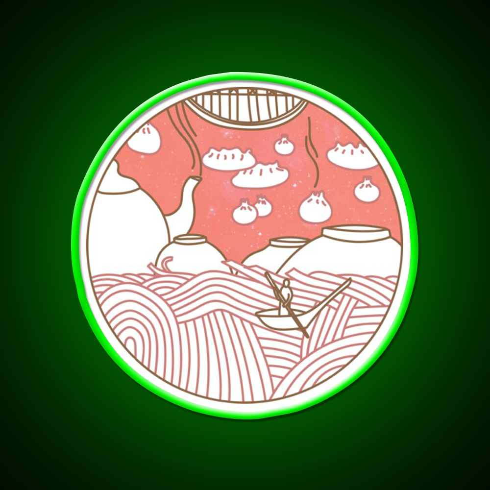 Dumpling Dreams Led Neon Sign Chinese Food Rgb Color
