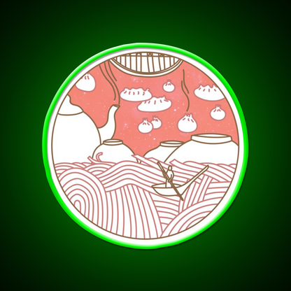 Dumpling Dreams Led Neon Sign Chinese Food Rgb Color