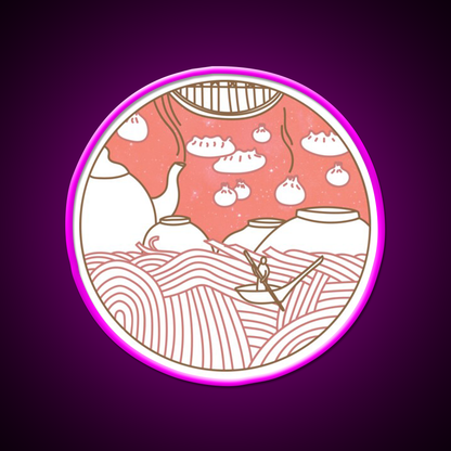 Dumpling Dreams Led Neon Sign Chinese Food Rgb Color