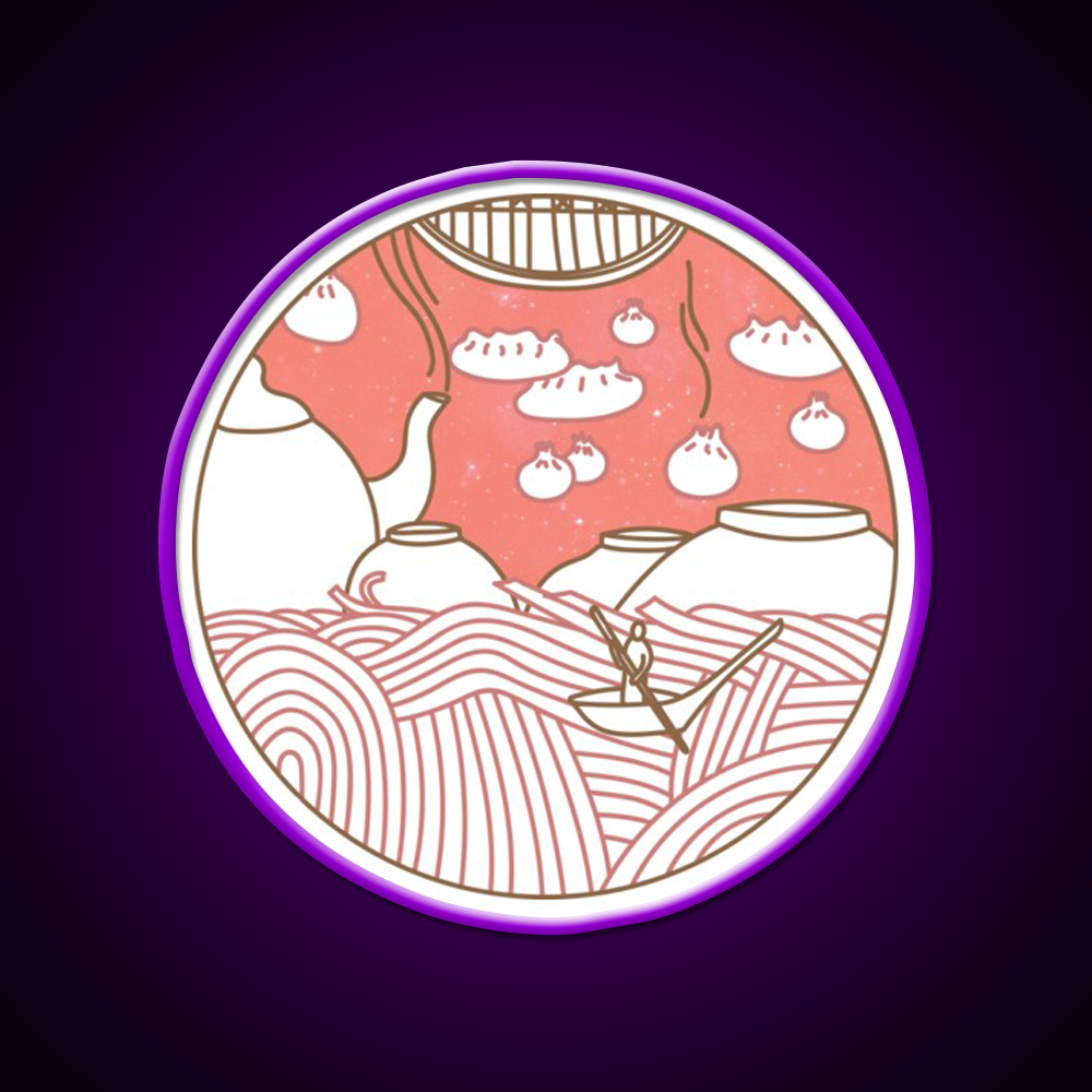 Dumpling Dreams Led Neon Sign Chinese Food Rgb Color