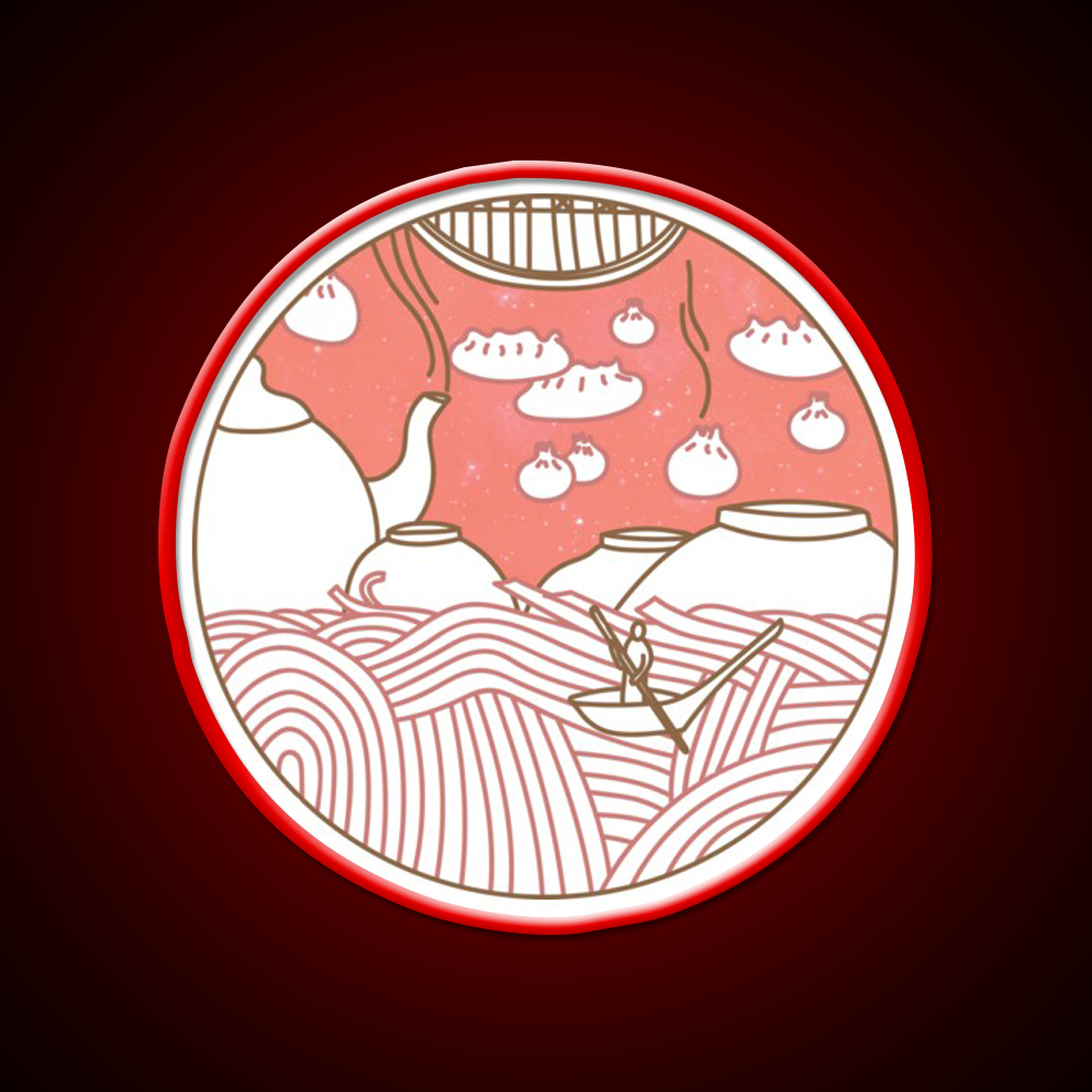 Dumpling Dreams Led Neon Sign Chinese Food Rgb Color