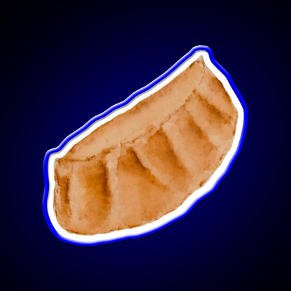 Dumpling Watercolour Illustration Pink Led Neon Sign Chinese Food Rgb Color