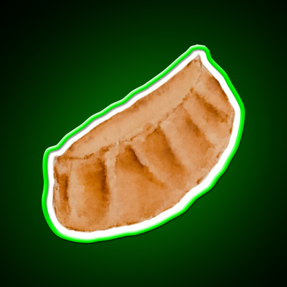 Dumpling Watercolour Illustration Pink Led Neon Sign Chinese Food Rgb Color