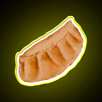 Dumpling Watercolour Illustration Pink Led Neon Sign Chinese Food Rgb Color