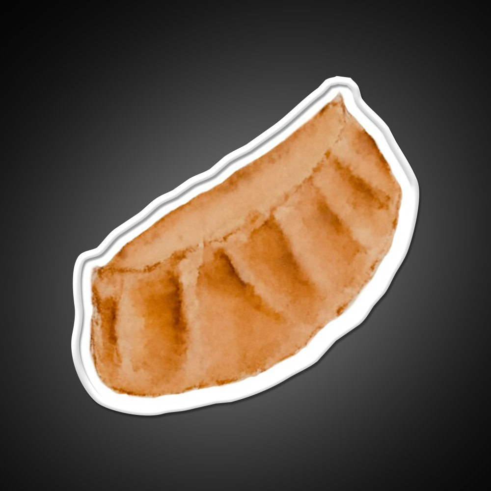 Dumpling Watercolour Illustration Pink Led Neon Sign Chinese Food Rgb Color