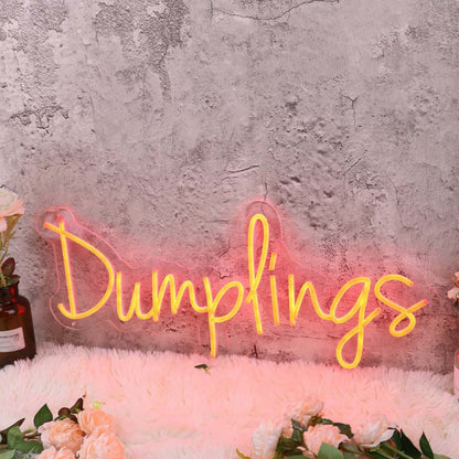 Dumplings Red Custom Led Neon Sign For Restaurants - Shineneon