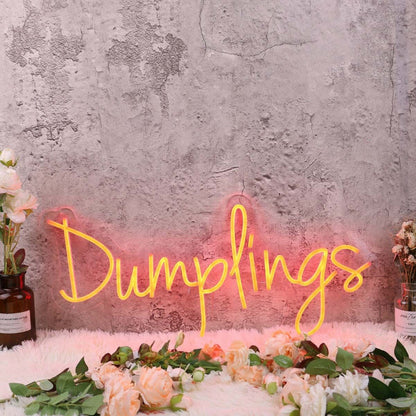 Dumplings Red Custom Led Neon Sign For Restaurants - Shineneon