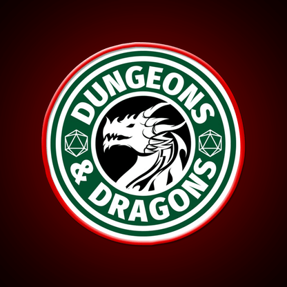 Dungeons And Dragons Logo Cafe Led Neon Sign Espresso Bar Art Rgb Color - Shineneon