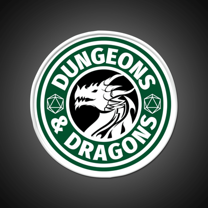 Dungeons And Dragons Logo Cafe Led Neon Sign Espresso Bar Art Rgb Color - Shineneon