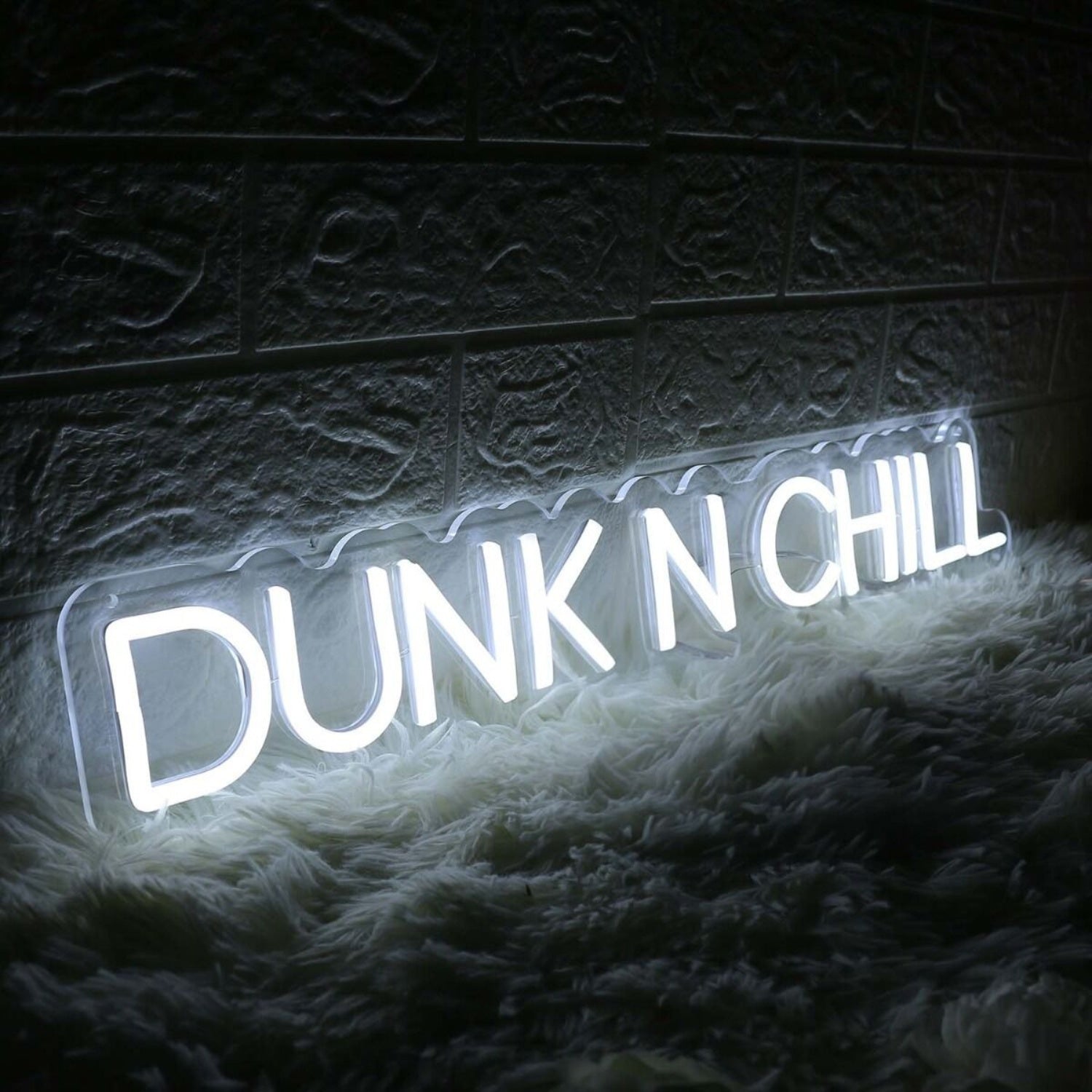 Dunk N Chill White Led Neon Sign - Shineneon